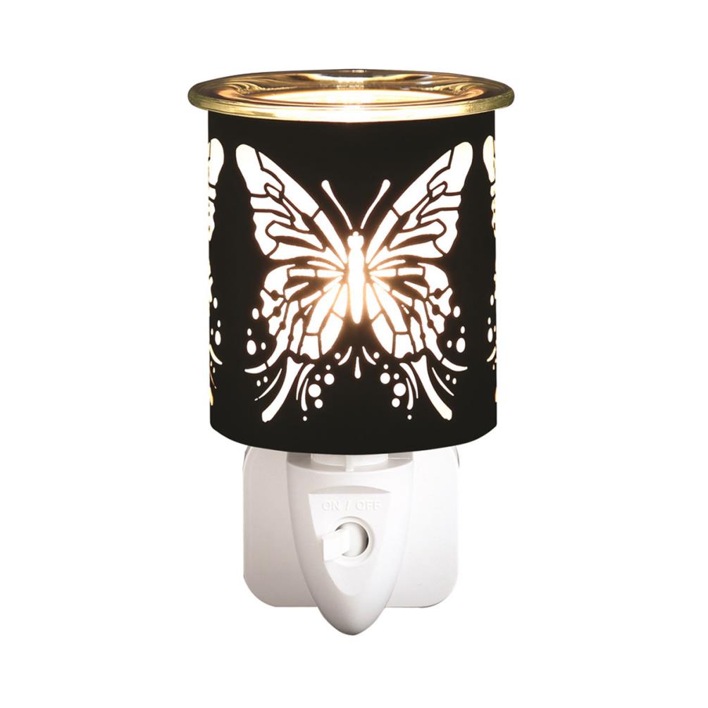 Aroma Black & Gold Large Butterfly Plug In Wax Melt Warmer £13.04